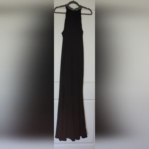 XScape Black Halter Crepe Dress - Size 14
